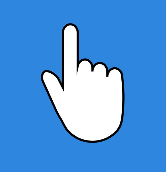 Icono del cursor de mano. Haga clic en icono. Ilustración vectorial . — Vector de stock