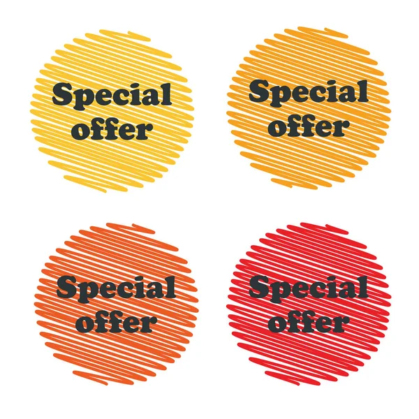 Speciale aanbieding Badges. — Stockvector