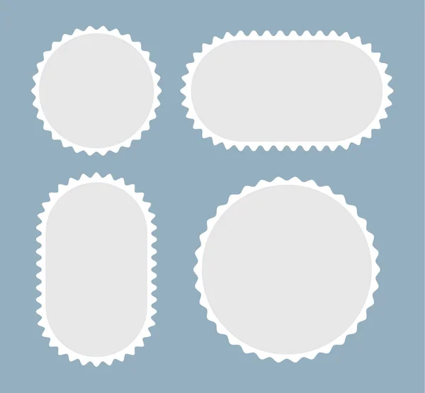 Blanco postzegels. Stempel losse flodders. Vectorillustratie. — Stockvector