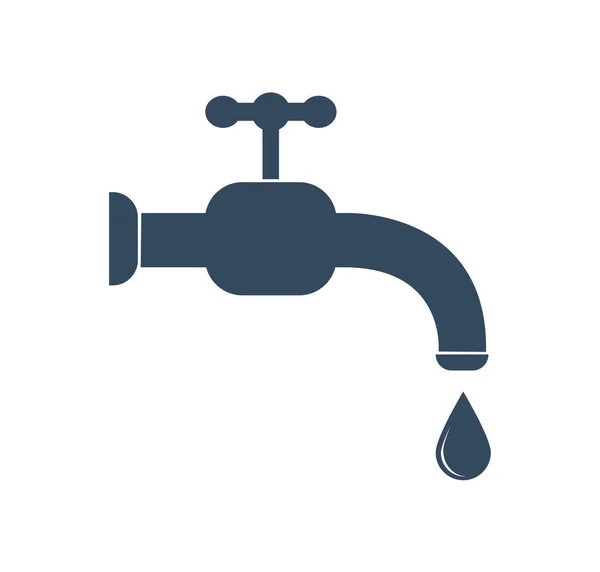 Wasserhahn-Symbol. Utilities-Symbol. — Stockvektor