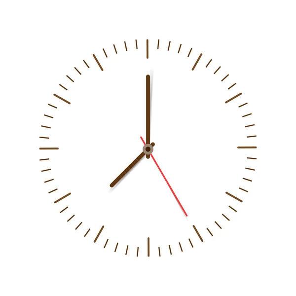 Horloge sur fond blanc. Contexte . — Image vectorielle