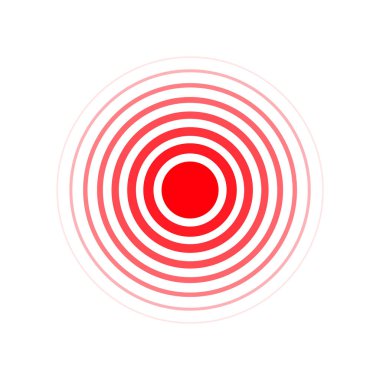 Acı çemberleri. Kırmızı daireler. Vücutta ve eklemlerde acının sembolü. Tıpta kullanılır..