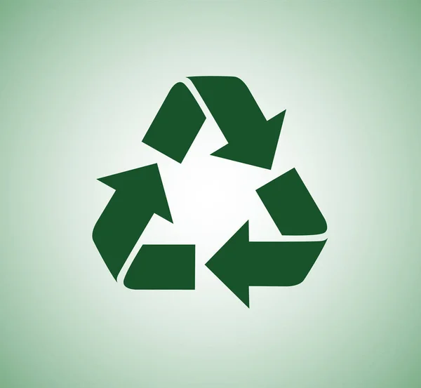 Groene recycle icoon. Vectorpictogram. — Stockvector