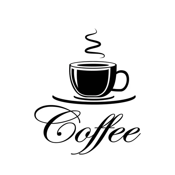 Kaffeeikone. Kaffee-Logo. eine Tasse Kaffee. Logo für ein Café. — Stockvektor