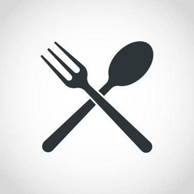 Çatal ve kaşık ikonları. Çatal bıçak. Restoran menüsü.