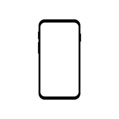 Telefon ikonu. Akıllı telefonmuş. Vektör simgesi.