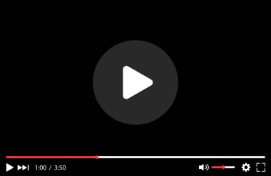 Video oynatıcı şablonu. Web sayfası için ortam oynatıcı.