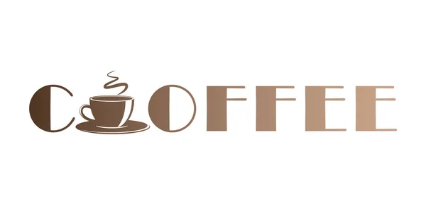 Tasse Kaffee Ikone. Kaffeehaus-Logo. — Stockvektor