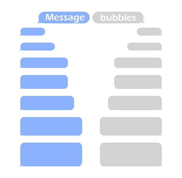 Burbujas de mensajes. Interfaz para chat . — Vector de stock