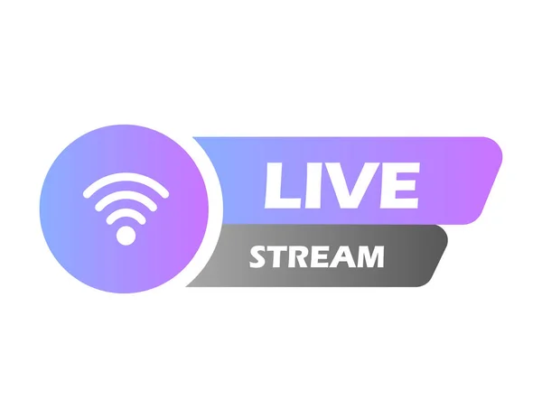 Live strömlogotyp. Live streaming. Vektorikon. — Stock vektor