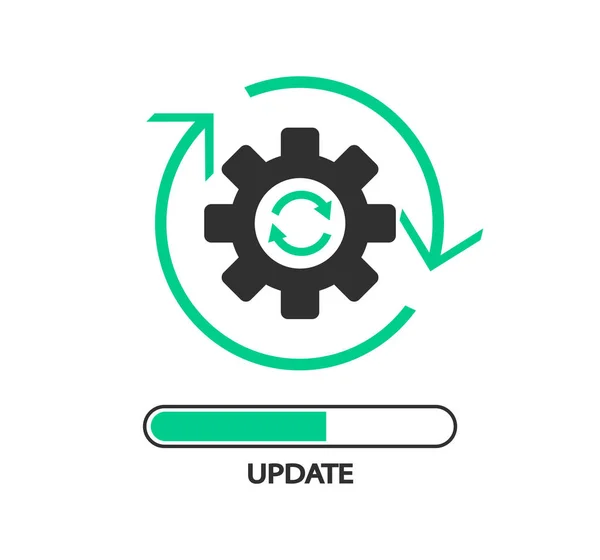 Actualizar icono de software. Actualización. Icono de progreso de aplicación . — Archivo Imágenes Vectoriales