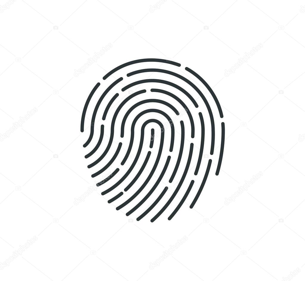 Fingerprint icon. Vector.