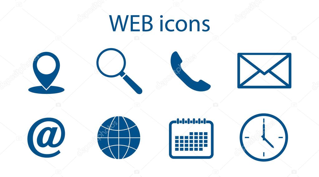 Web icons. Communication icons.