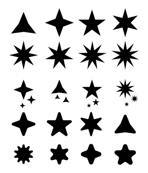 一群星星A set of stars. 矢量图标. — 图库矢量图片