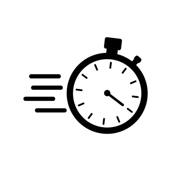 Snel timer icoon. Logo van levering. — Stockvector