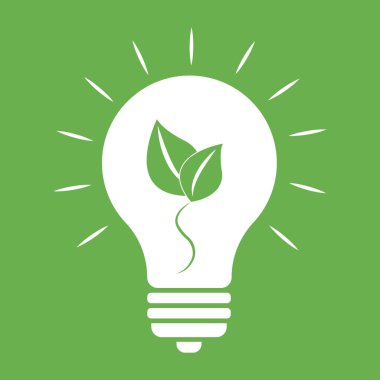 Ampul simgesi. Vektör çizim.