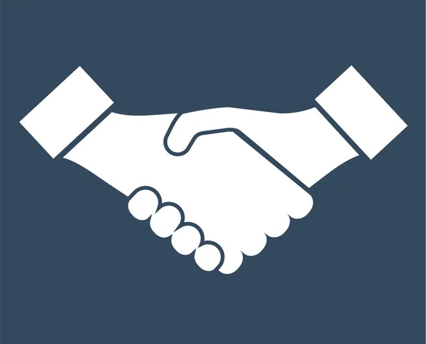 Handslag, partnerskap, affärsikon. — Stock vektor