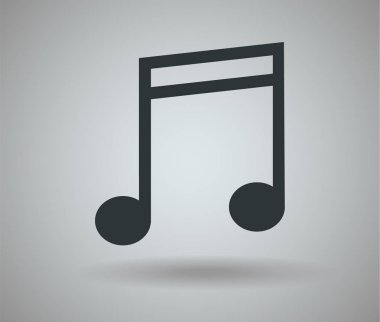 Müzik notası simgesi. vektör illüstrasyonu.