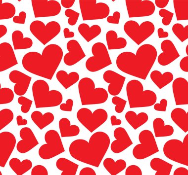 Kupa deseni. Kırmızı kalpler. Hediye paketleme deseni.