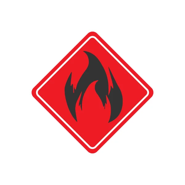 Panneau d'alarme incendie. Icône d'avertissement. Illustration vectorielle . — Image vectorielle