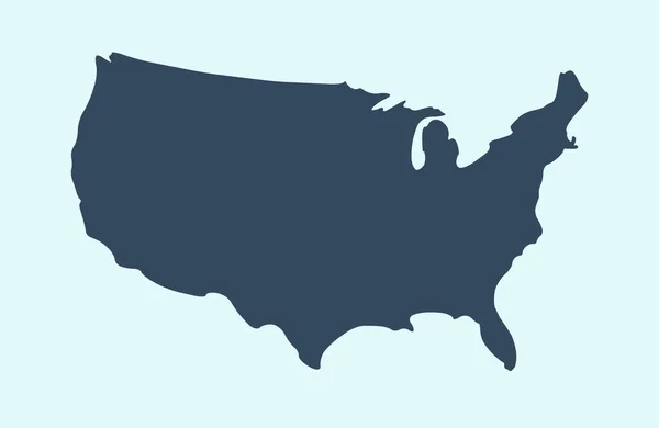 Mapa Spojených států amerických. Vektorová ilustrace. — Stockový vektor