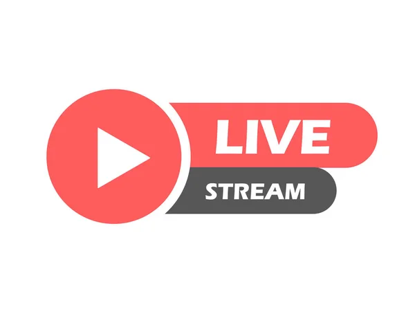 Live stream logo. Live uitzendpictogram. Vectorillustratie. — Stockfoto