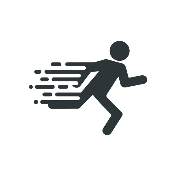 Snabbt. Running Man. Vektorillustration. — Stockfoto