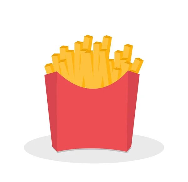 Pommes frites. Platt ikon. Vektorillustration. — Stockfoto