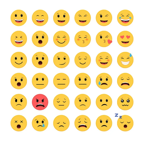 Conjunto de ícones Emoticon. Conjunto de vetores Smileys . — Fotografia de Stock