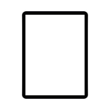 Modern tablet. Teknolojik cihaz. Vektör ilüstrasyonu.