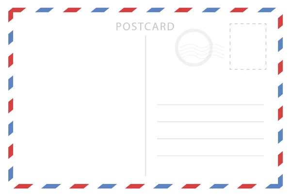 Postkarte leer. Formular zum Ausfüllen. — Stockvektor