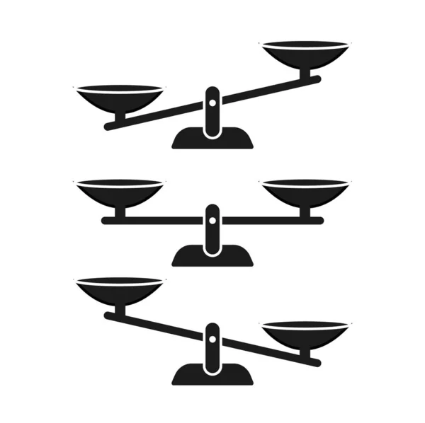 Scales icon. Set of scales. Libra. Vector icon. — 스톡 벡터