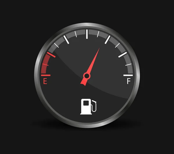 Fuel gauge. Fuel tank. Dashboard in the car. Vector. — Stock Vector