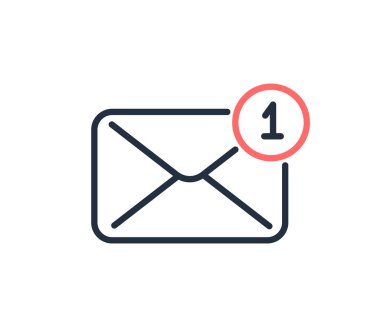 Yeni ileti satırı simgesi. Vektör işareti.