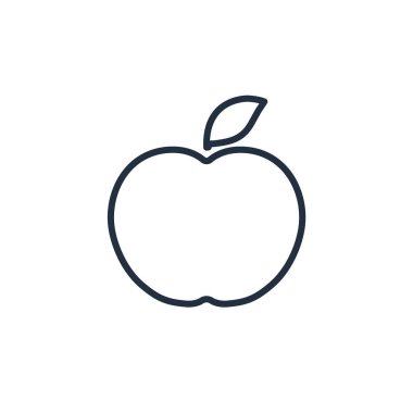 Apple line simgesi. Vektör logosu.