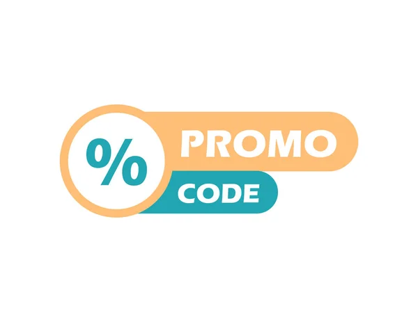 Promotiecode. Codepictogram van de bon. Een spandoek. Vectorillustratie. — Stockvector