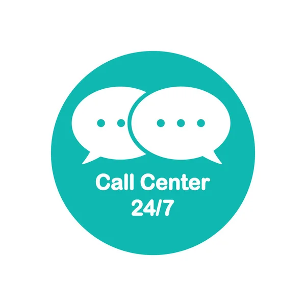 Callcenter-Symbol. Kundenbetreuung. Hotline. 24 7 — Stockvektor