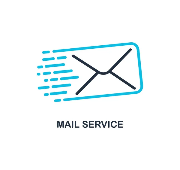 Icono de envío rápido de mensajes. Vector logo servicio de correo . — Archivo Imágenes Vectoriales