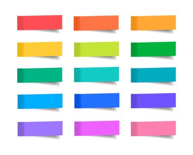 Not etiketleri seti. Vektör illüstrasyonu