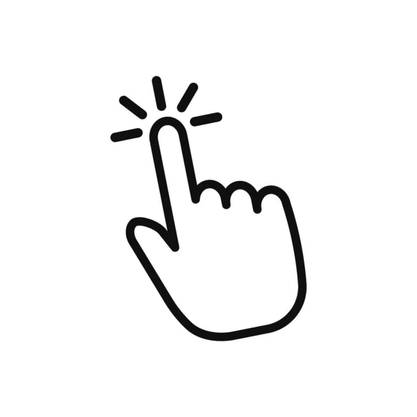 Hand Clicking Icon Cursor Pointer Touch Icon Vector Illustration ...