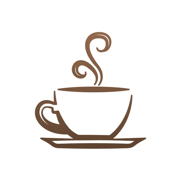 Εικονίδιο καφέ. Λογότυπο φλιτζάνι καφέ — Διανυσματικό Αρχείο
