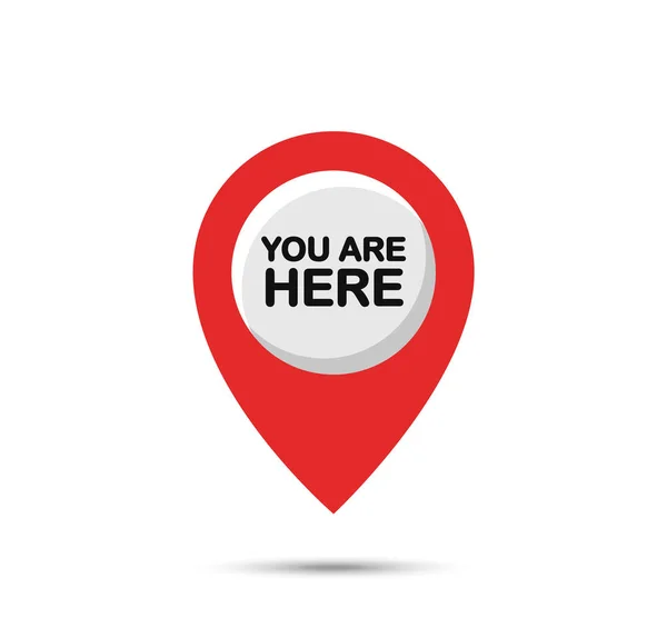 Tu es ici. Icône marqueur et pointeur . — Image vectorielle