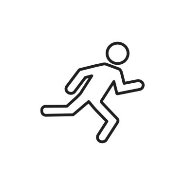 Running man vector icon. Human thin line icon.
