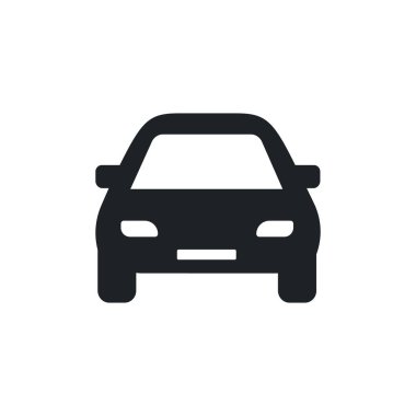 Vector car icon. Auto black icon.