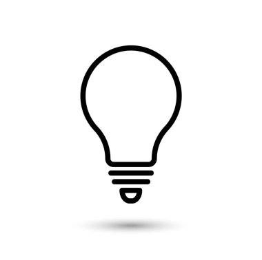 Lamp icon. Bulb vector icon.