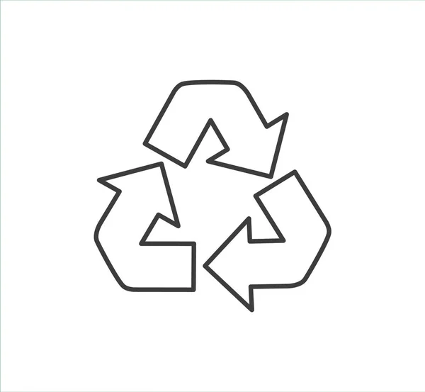 Reciclar ícone de linha fina. Vetor — Vetor de Stock