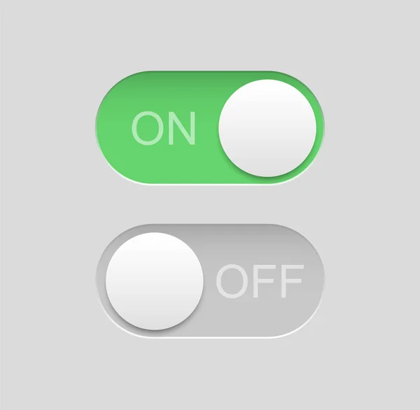 Toggle switch icons. On off buttons.