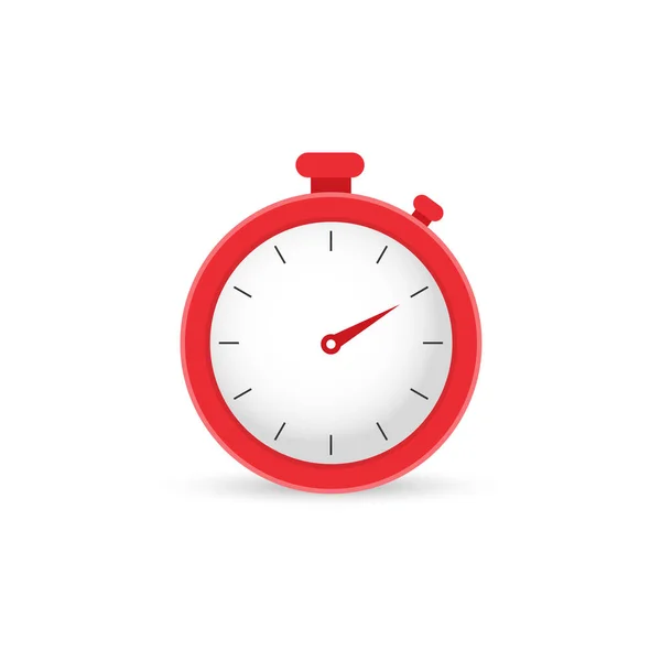 Red Stop Watch Clock Time Icon Vector — Stock Vector