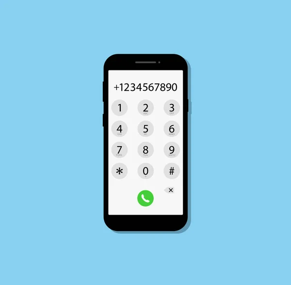 Slå Ett Nummer Telefonen Platt Design Vektor — Stock vektor