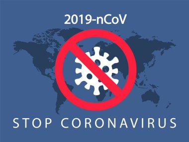 Coronavirus 2019-nCoV. Coronavirüs enfeksiyonunu durdur. Virüsün dünya çapında dağılımı.